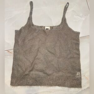 DKNY Gray Knit Tank Top